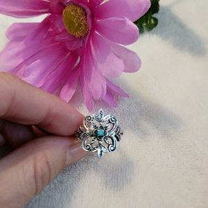 ♦️ B2G1FREE♦️Silver and turquoise Ring